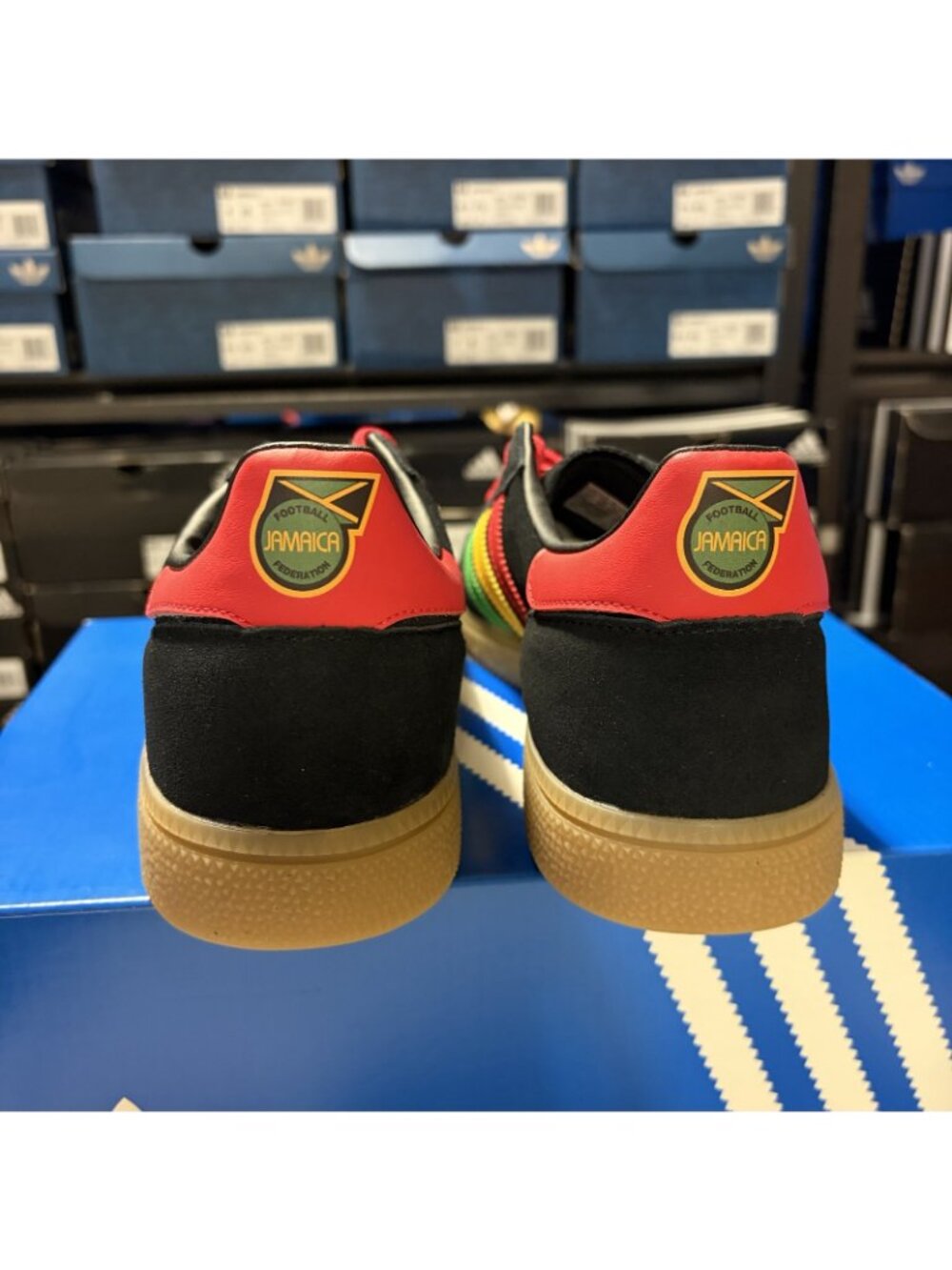 size 10.5 - adidas mens handball spezial Core Black/Pure Ruby/Bold Gold - hq9437 - Picture 6 of 8